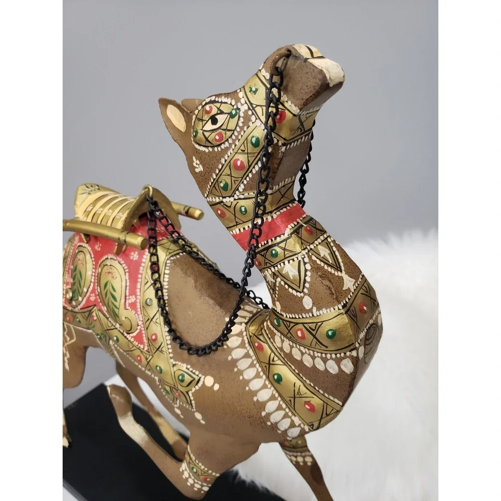 PIER 1 Vintage Hollywood Regency Moorish Indian Camel Decor Figure Statue Animal